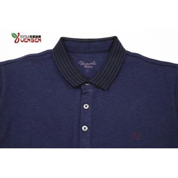 Camiseta para hombre de punto liso con cuello normal