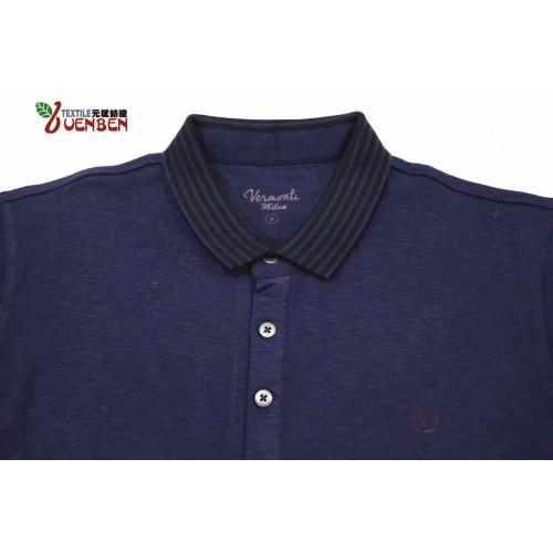 T-shirt herr Solid jersey med nomal krage