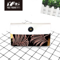 Custom Tropical leaves style PU leather handbag cosmetic bag pencil case&bag multifunctional bag