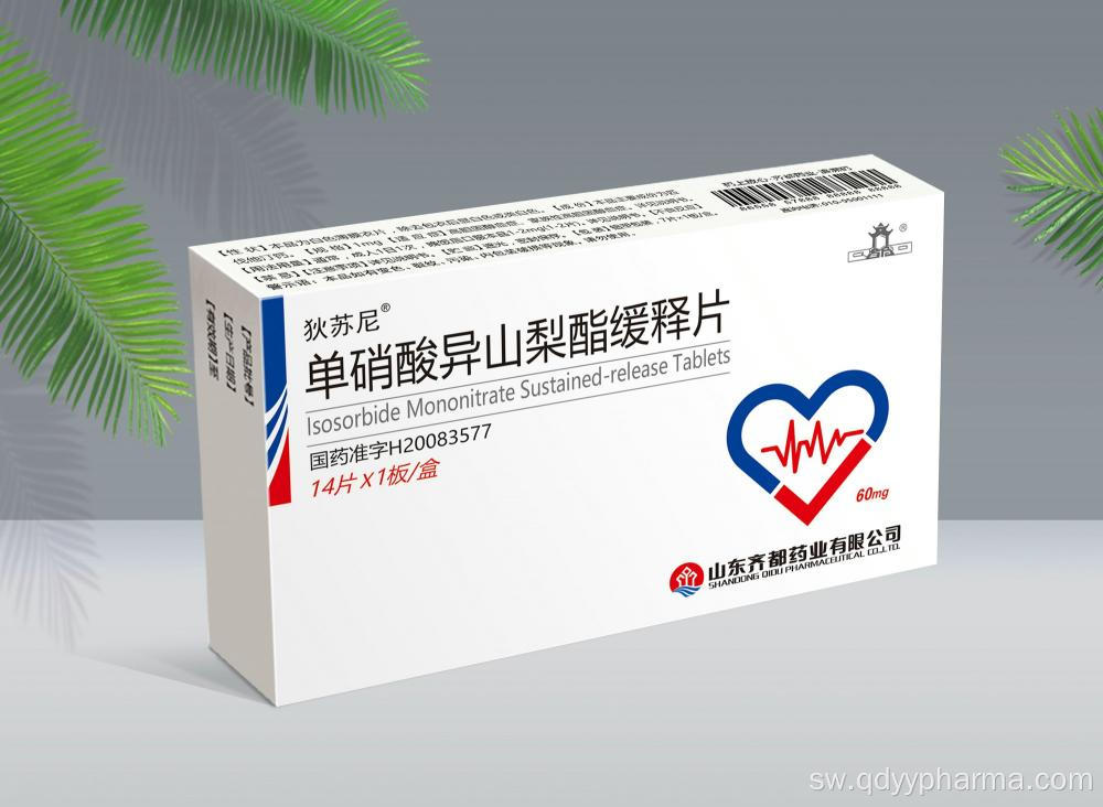 Isosorbide mononitrate endelevu kutolewa vidonge