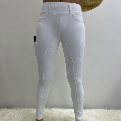 Zipper White High Waist Jodjpur Breeches