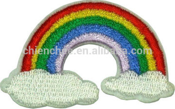 Embroidery Appliques - Iron On Lovely Rainbow for Kids Garments/Bags (Patch/Emblem/Badge/Label/Crest/Insignia)