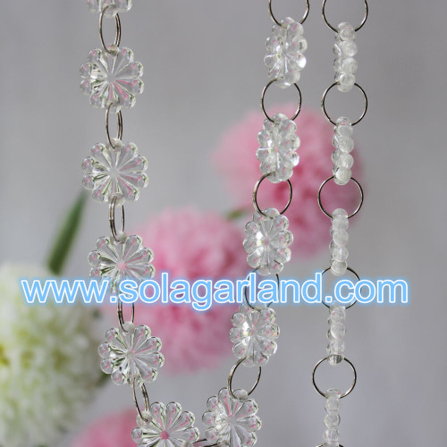 20 MM 29 MM Bloemvorm Acryl Crystal Bead Garland Chain Voor Bruiloft Home Decor