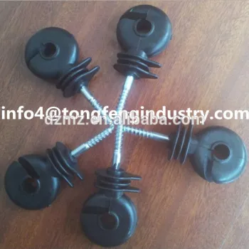 Electric fence ring insulator with screw
