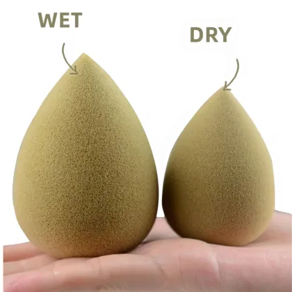 Custom Green Tea Beauty Sponge - Luxury Biodegradable Vegan Makeup Sponge