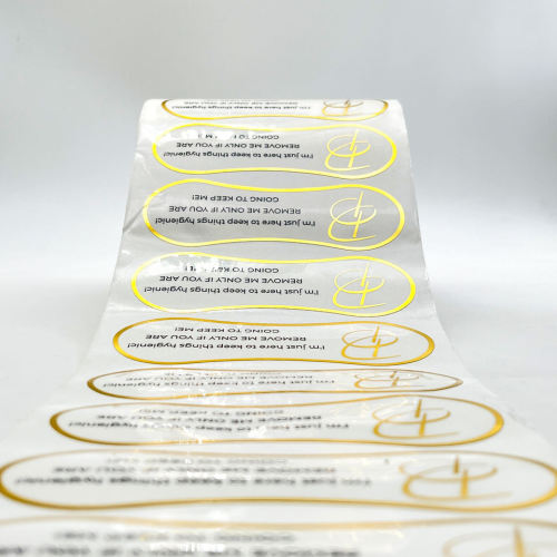 self-adhesive printing Custom Clear Foil Stamping Sticker Labels Factory