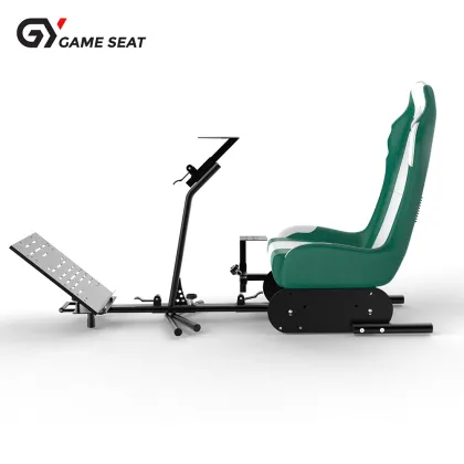 High Performance Fiberglass Racing Simulator Seat with Logitech G29 for Entertainment at Home