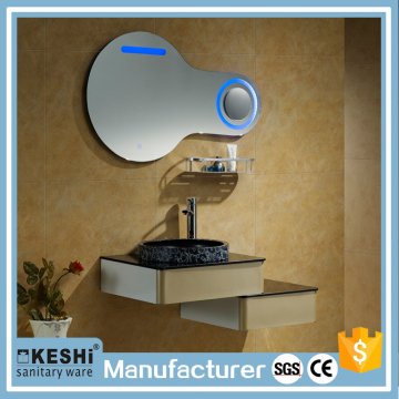 2016 latest design European style with special LED mirror bathroom vanity cabinet