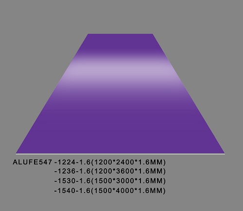 ورقة الألومنيوم الأرجواني لينة لامعة عالية
