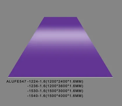 Matte white undercoat /FEVE Violet building Aluminium Sheet