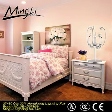 chrome finished iron desk lamp for hotel