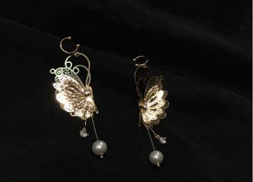 French Retro Design Butterfly Earrings
