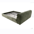 DELO Modern Minimalist Fabric Bed