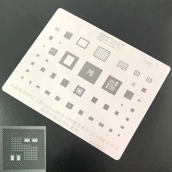 Amaoe BGA Reballing Stencil for Samsung S9/S9+ CPU Repair