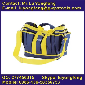 10-pouched waterproof canvas tool bag