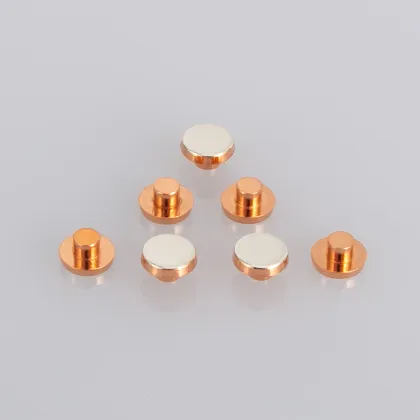 Silver Electrical Contact Stamping Welding Parts for Industrial Appliances