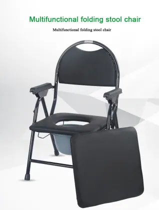 Medical patient elderly disabled bath shower commode toilet chair with bedpan