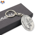 Metal custom 3d keyring with embossed logo