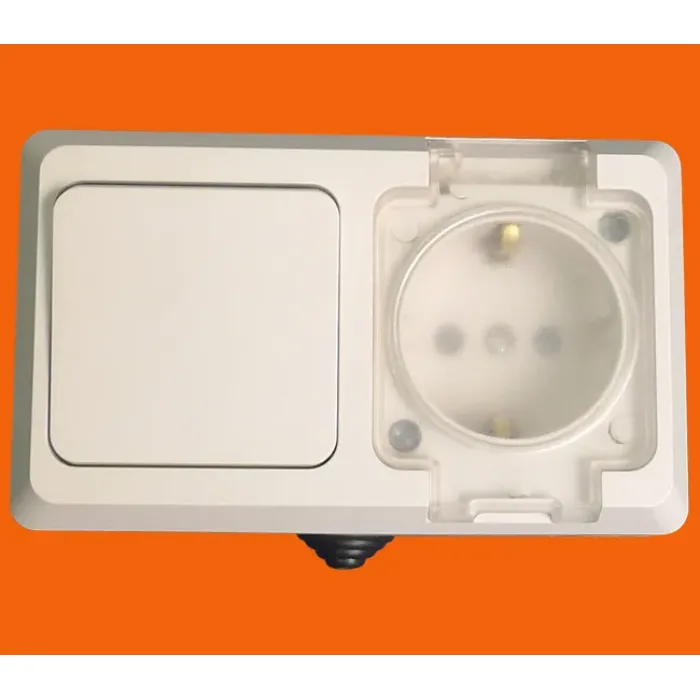 Toma Schuko de pared de superficie (S5010)