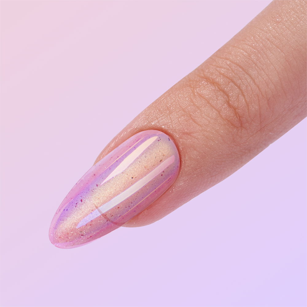 Translucent pink false nail