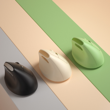 Compact Portable Dual-Mode Ergonomic Vertical Mouse - BT USB Wireless Battery Version