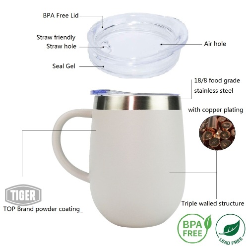 Edelstahl-Triple-Mauer-Tumbler-Kaffeetasse