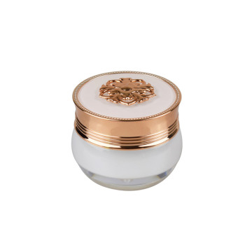 Rose Gold Acrylic Double Wall Empty Cosmetic Jars for Face Cream and Eye Cream (15g)