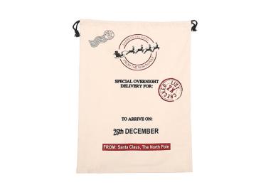 Christmas gift bags in bulk drawstring bag canvas cotton bag promotion