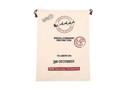 The gift bags Christmas drawstring bag cotton gift bag
