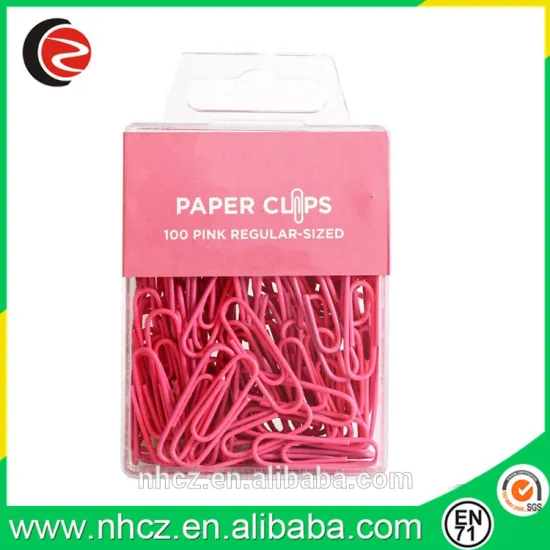 Pink Regular 1 Inch Paperclips - 100 paper clips per pack