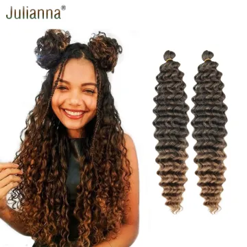Julianna Attachments Synthetic Hair For Braids Crochet Deep Wave Deep Twist Braiding Hair