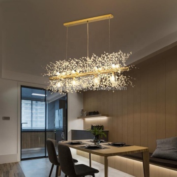 Modern Snowflake Dandelion Chandelier Pendant Light for Living Room and Hotel Bedroom