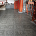 Light patterned floor tiles