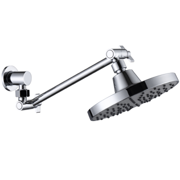 9 Inch Brass Flexible Adjustable Wall Extend Shower Arm - Chrome Plated Shower Extension Arm