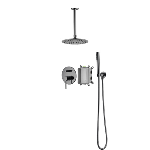Brushed Nickel Ceiling Rainfall Shower System Brass
