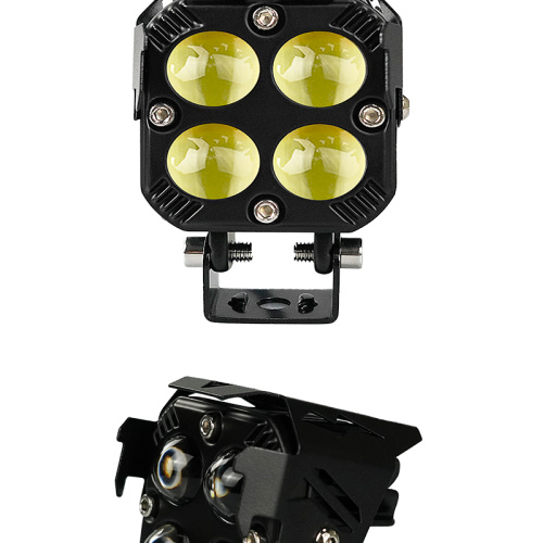 Waterproof Dual Color HJG Motorcycle Car LED Headlights: High Beam & Low Beam with Work Light