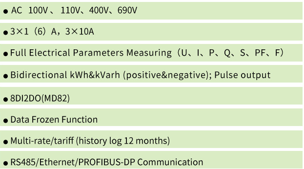 multifunction power meter with RS485