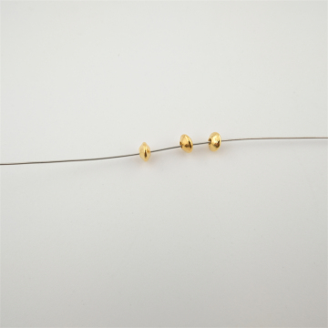 18K Gold Plated Brass Jewelry: Perler Bead Designs with Double Orifice Wheel Beads