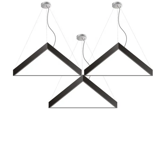 Modern Triangle LED Pendant Lighting Linear Light Aluminum LED Linear Pendant for Office