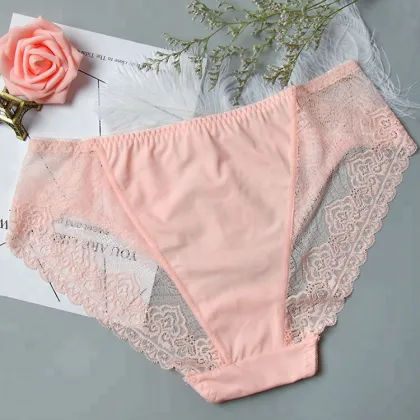 Pink Color sexy panties cotton ladies underwear