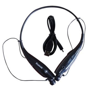Unique Sleek Mono Bluetooth Headset Black / White V3.0 For Both Ears