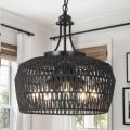 Coastal Chandelier Large Farmhouse Boho Light Fixture