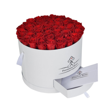 Einzigartiger Papppapier-Großhandelsblumenkasten mit Band