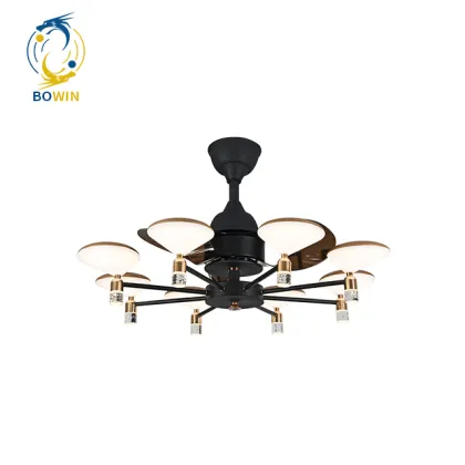 2023 LED Lights with Ceiling Fan: Retractable Chandelier Fan Light
