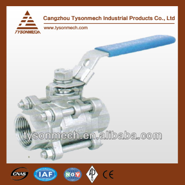 Tysonmech hot sale stainless steel 3-pc 3" mounting pad full port ball valve