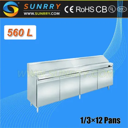 Salad Bar Counter Stainless Steel Refrigerated Salad Bar (SY-RST2400S SUNRRY)