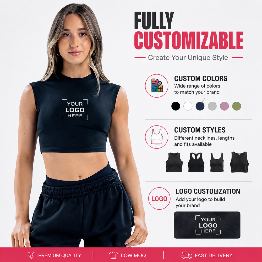 Women's Sleeveless Leggings Sports Set Crop Top
