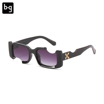 Ladies Italian Design CE Slim Small Rectangular Retro Custom Sunglasses