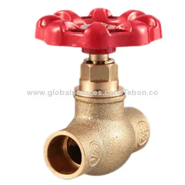 Brass gate valve suitable for water and oil media
