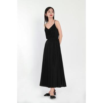 Sexy Pleated Black Dress